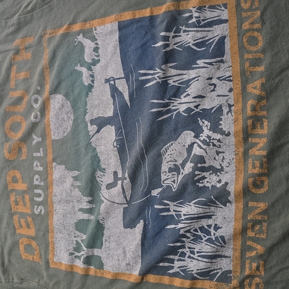 Unisex Josh Turner Deep South Supply Co Shirt Sage Green M - Picture 5 of 6